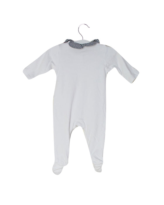 A White Onesies from Jacadi in size 3-6M for girl. (Back View)