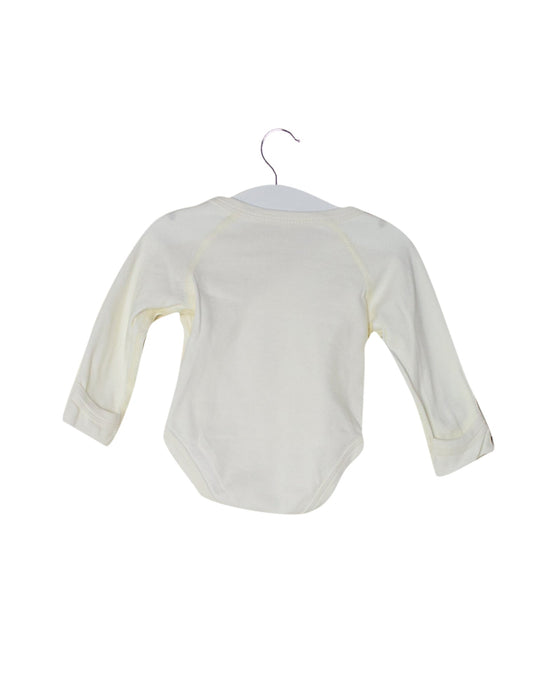 A Ivory Long Sleeve Bodysuits from Natures Purest in size 0-3M for neutral. (Back View)