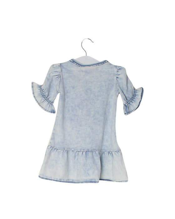 A Blue Short Sleeve Dresses from Z8 in size 6-12M for girl. (Back View)