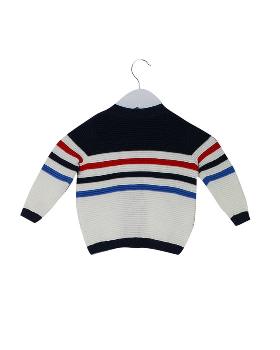 A Navy Cardigans from Seed in size 0-3M for neutral. (Back View)