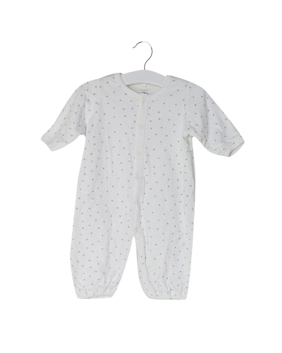 A White Long Sleeve Jumpsuits from Petit Bateau in size 0-3M for neutral. (Front View)