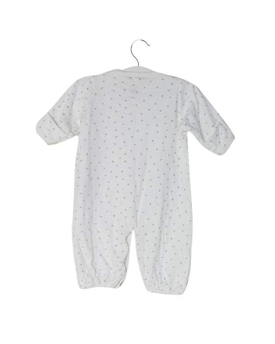 A White Long Sleeve Jumpsuits from Petit Bateau in size 0-3M for neutral. (Back View)