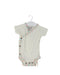 A Ivory Short Sleeve Bodysuits from TinyBitz in size 0-3M for neutral. (Front View)