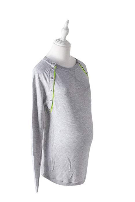 A Grey Long Sleeve Tops from Seraphine in size XS for maternity. (Front View)