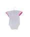 A White Short Sleeve Bodysuits from and the little dog laughed in size 3-6M for girl. (Back View)