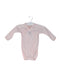 A Pink Long Sleeve Bodysuits from Petit Bateau in size 0-3M for girl. (Front View)