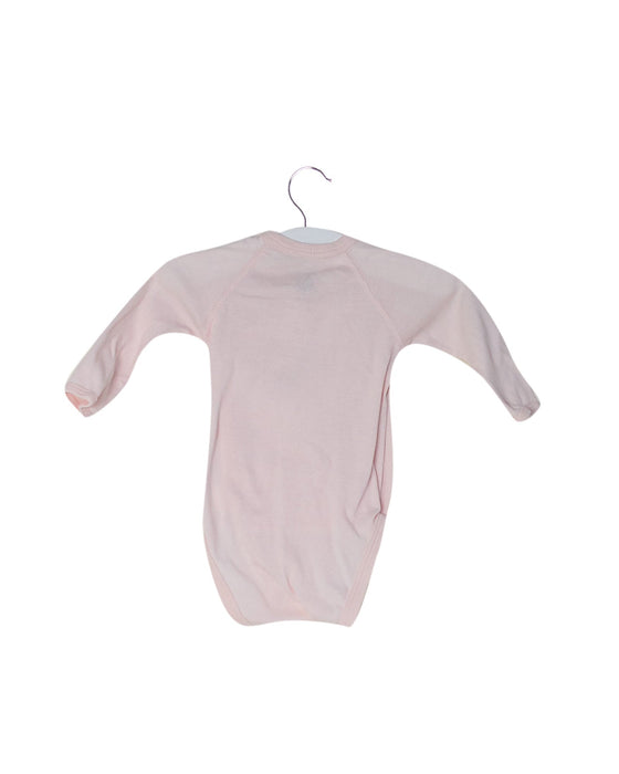 A Pink Long Sleeve Bodysuits from Petit Bateau in size 0-3M for girl. (Back View)