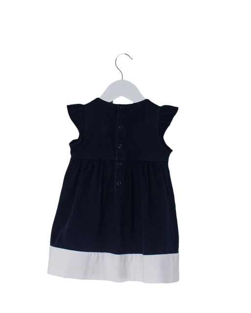 A Navy Sleeveless Dresses from Il Gufo in size 6-12M for girl. (Front View)