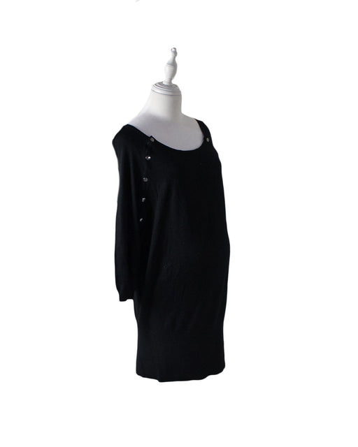 A Black Long Sleeve Tops from Seraphine in size L for maternity. (Front View)