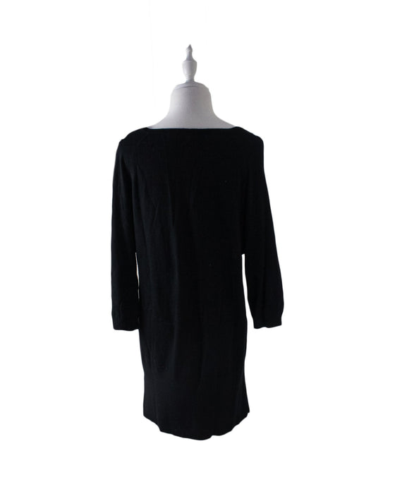 A Black Long Sleeve Tops from Seraphine in size L for maternity. (Back View)