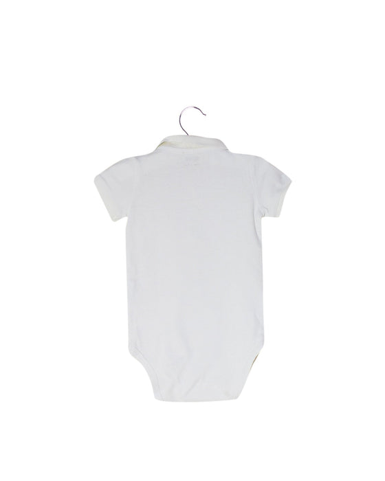 A White Short Sleeve Bodysuits from Natalys in size 6-12M for boy. (Back View)