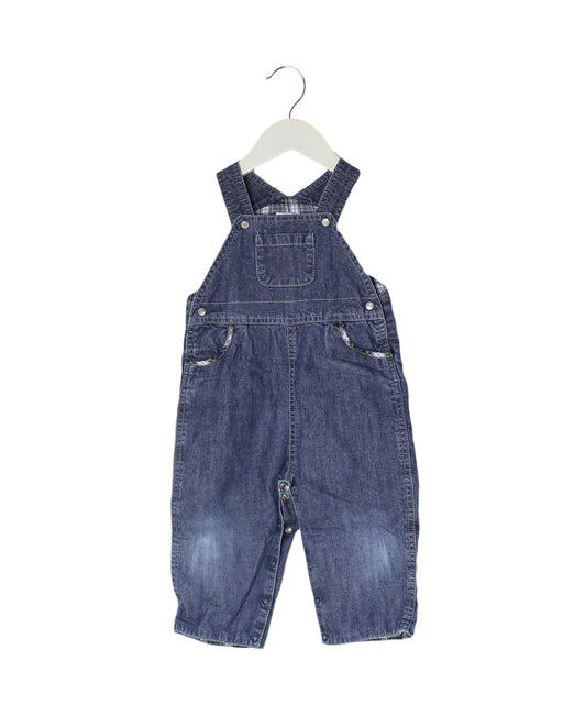 A Blue Long Overalls from Jacadi in size 6-12M for boy. (Front View)