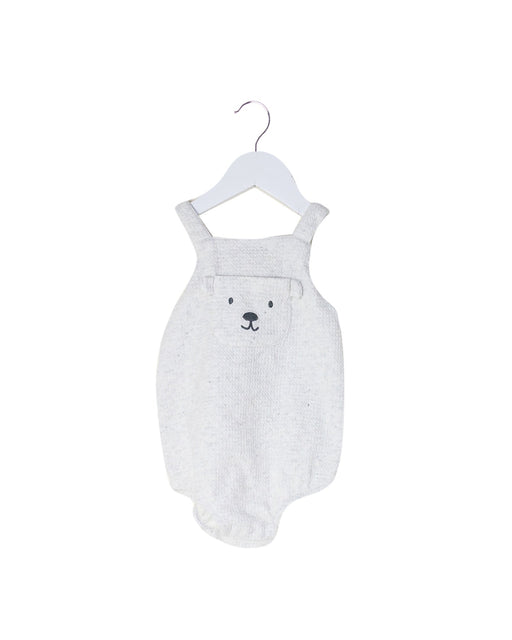 A Grey Rompers from Seed in size 6-12M for boy. (Front View)