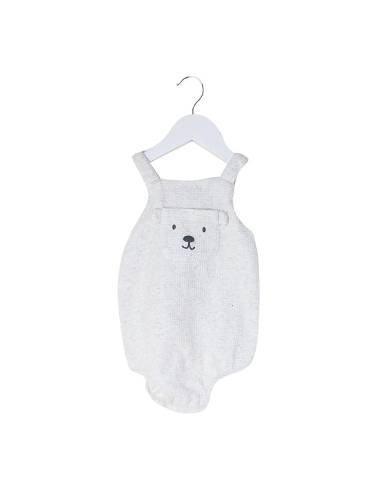 A Grey Rompers from Seed in size 6-12M for boy. (Front View)