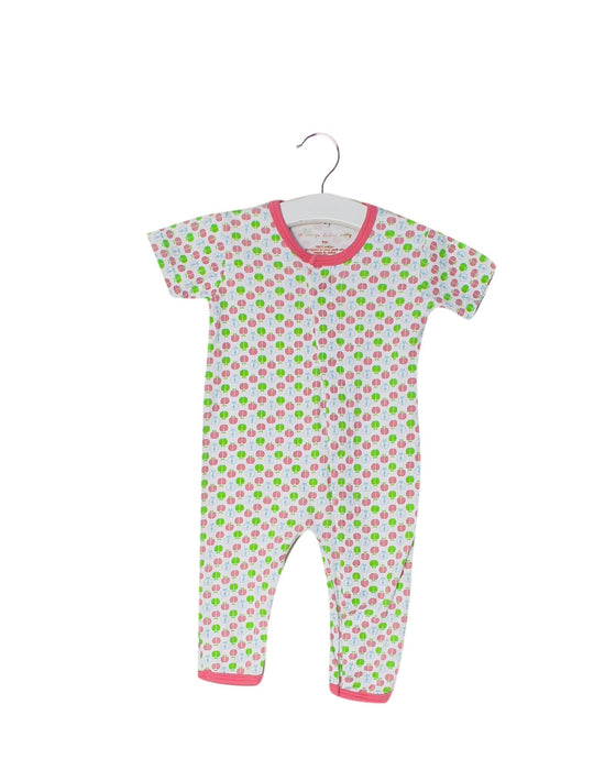 A Pink Short Sleeve Jumpsuits from Magnificent Baby in size 3-6M for girl. (Front View)
