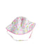 A White Sun Hats from Petit Bateau in size 3-6M for girl. (Front View)