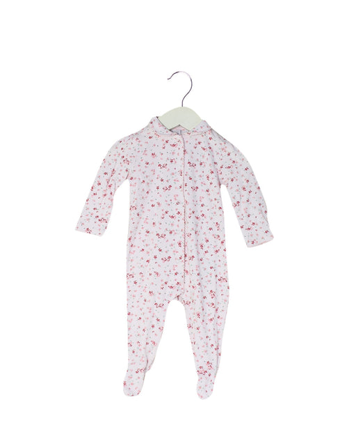 A Pink Long Sleeve Jumpsuits from The Little White Company in size 3-6M for girl. (Front View)