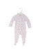 A Pink Long Sleeve Jumpsuits from The Little White Company in size 3-6M for girl. (Front View)