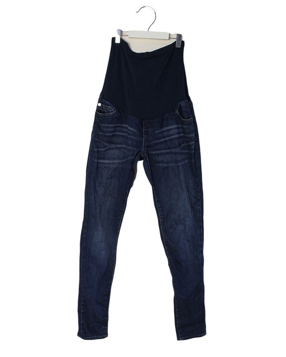 A Navy Jeans from LED (Luxe Essential Denim) in size XS for maternity. (Front View)
