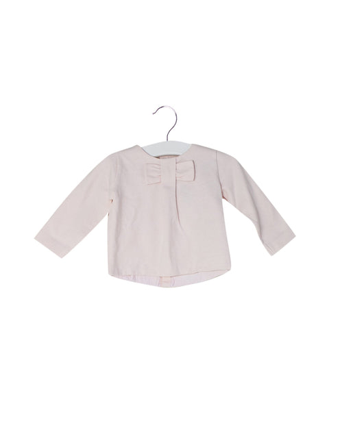 A Pink Long Sleeve Tops from Jacadi in size 3-6M for girl. (Front View)