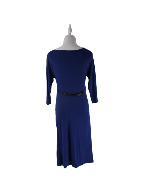 A Navy Long Sleeve Dresses from Seraphine in size M for maternity. (Back View)