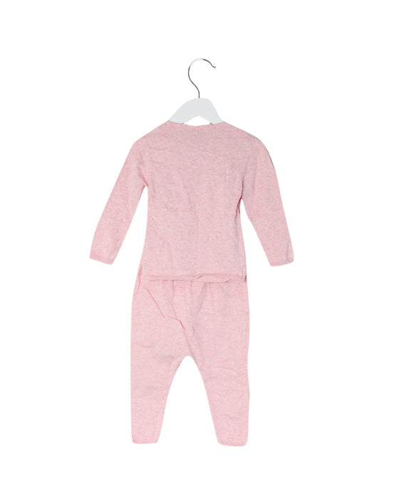 A Pink Long Sleeve Tops from Monsoon in size 12-18M for girl. (Back View)