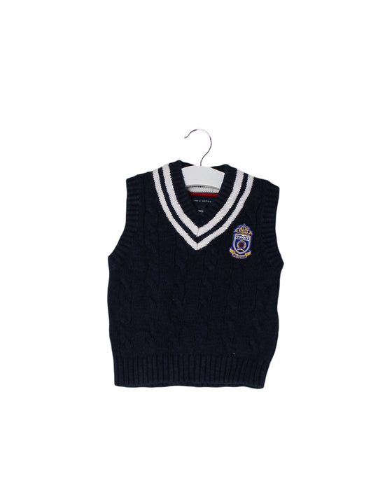 A Navy Sweater Vests from Tommy Hilfiger in size 6-12M for boy. (Front View)