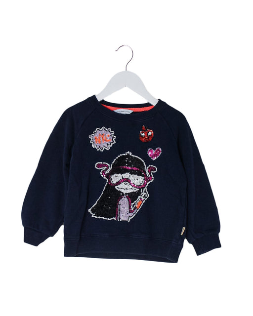 A Navy Crewneck Sweatshirts from Little Marc Jacobs in size 4T for girl. (Front View)