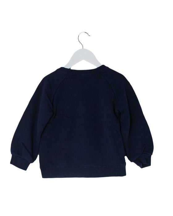 A Navy Crewneck Sweatshirts from Little Marc Jacobs in size 4T for girl. (Back View)