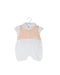 A White Short Sleeve Rompers from Chickeeduck in size 6-12M for girl. (Front View)