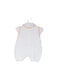 A White Short Sleeve Rompers from Chickeeduck in size 6-12M for girl. (Back View)
