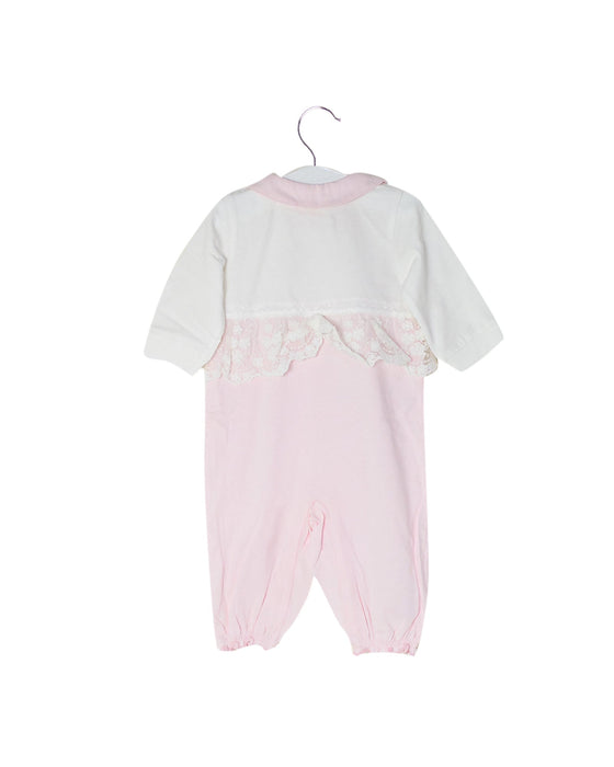 A White Long Sleeve Jumpsuits from Chickeeduck in size 6-12M for girl. (Back View)