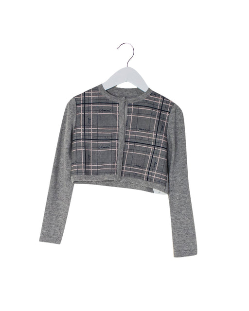 A Grey Cardigans from Armani in size 6T for girl. (Front View)