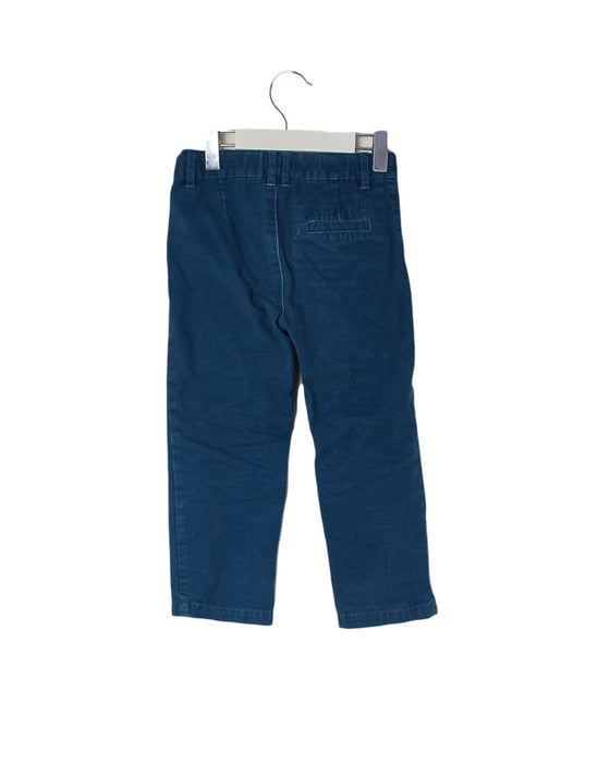 A Teal Casual Pants from Jacadi in size 3T for girl. (Back View)