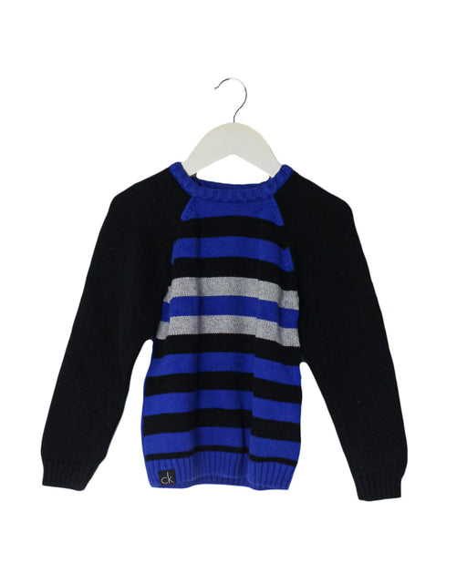 A Blue Knit Sweaters from Calvin Klein in size 2T for boy. (Front View)