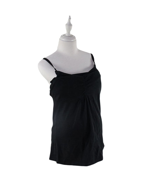 A Black Sleeveless Tops from Mayarya in size L for maternity. (Front View)