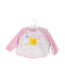 A Pink Bibs from Miki House in size 12-18M for girl. (Front View)
