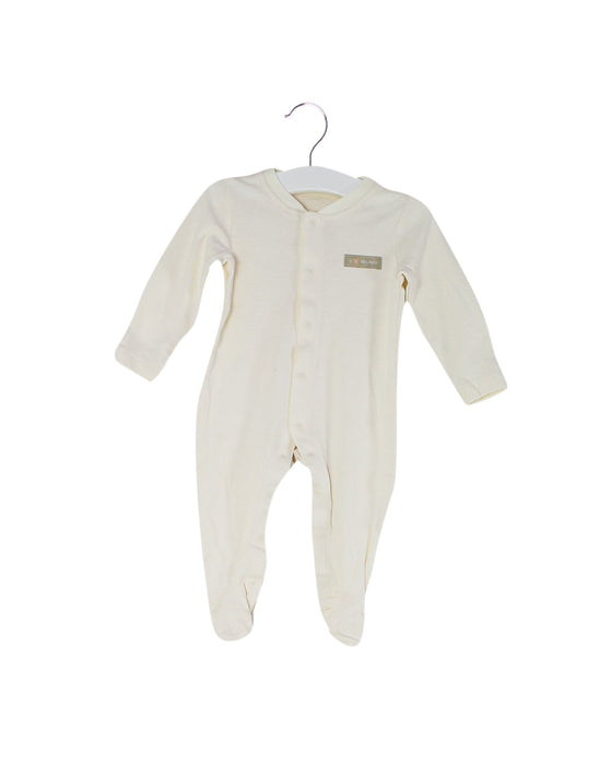 A Beige Long Sleeve Jumpsuits from Natures Purest in size 0-3M for neutral. (Front View)