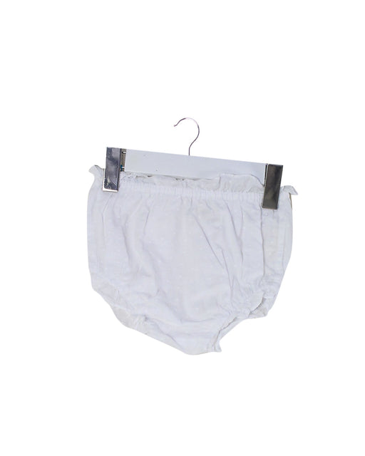 A White Bloomers from Nanos in size 6-12M for girl. (Front View)