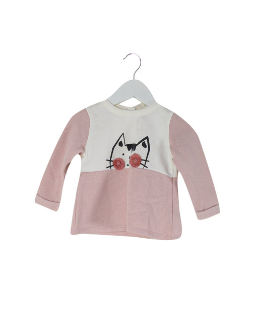 A Pink Long Sleeve Tops from Tucker & Tate in size 3-6M for girl. (Front View)