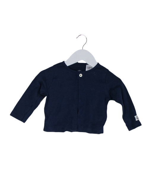 A Navy Cardigans from Petit Bateau in size 6-12M for neutral. (Front View)
