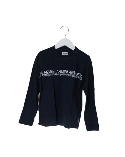 A Navy Long Sleeve Tops from Armani in size 8Y for boy. (Front View)