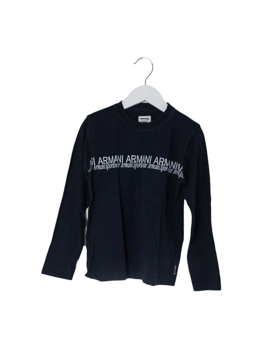 A Navy Long Sleeve Tops from Armani in size 8Y for boy. (Front View)