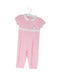 A Pink Short Sleeve Jumpsuits from Chickeeduck in size 6-12M for girl. (Front View)