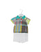 A White Short Sleeve Rompers from Kingkow in size 3-6M for boy. (Front View)