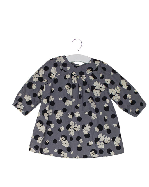 A Grey Long Sleeve Dresses from Bonpoint in size 6-12M for girl. (Front View)