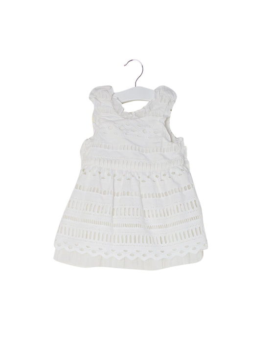 A White Sleeveless Dresses from Nicholas & Bears in size 6-12M for girl. (Front View)