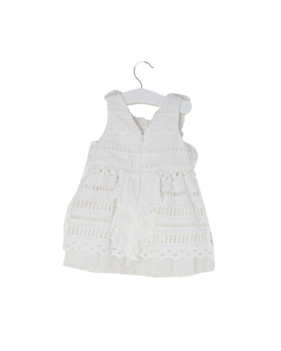 A White Sleeveless Dresses from Nicholas & Bears in size 6-12M for girl. (Back View)