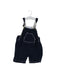 A Navy Overall Shorts from Petit Bateau in size 6-12M for boy. (Front View)