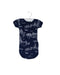 A Navy Short Sleeve Bodysuits from Petit Bateau in size 0-3M for neutral. (Front View)
